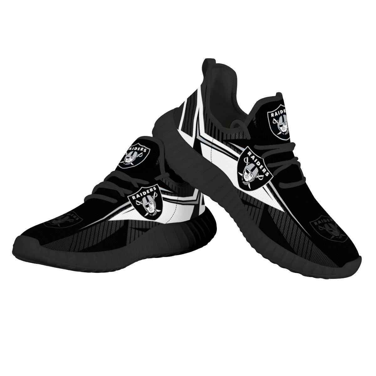 Men's NFL Las Vegas Raiders Mesh Knit Sneakers/Shoes 004